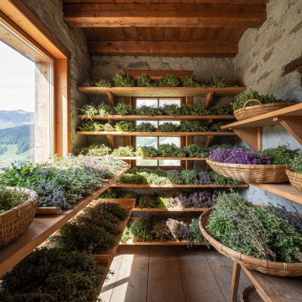 Getrocknete Alpine Kräuter